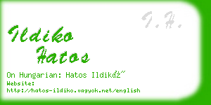 ildiko hatos business card